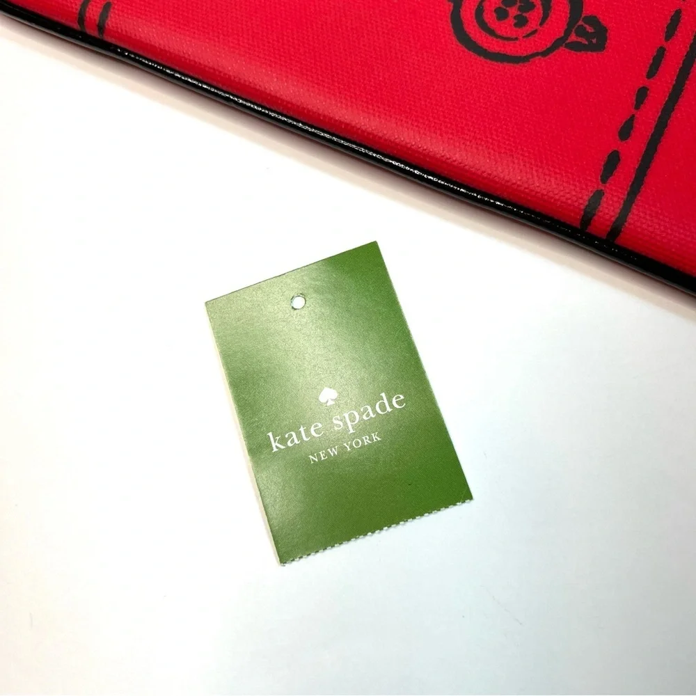 Rare Kate Spade Postmark Zipper Clutch Flat Pouch